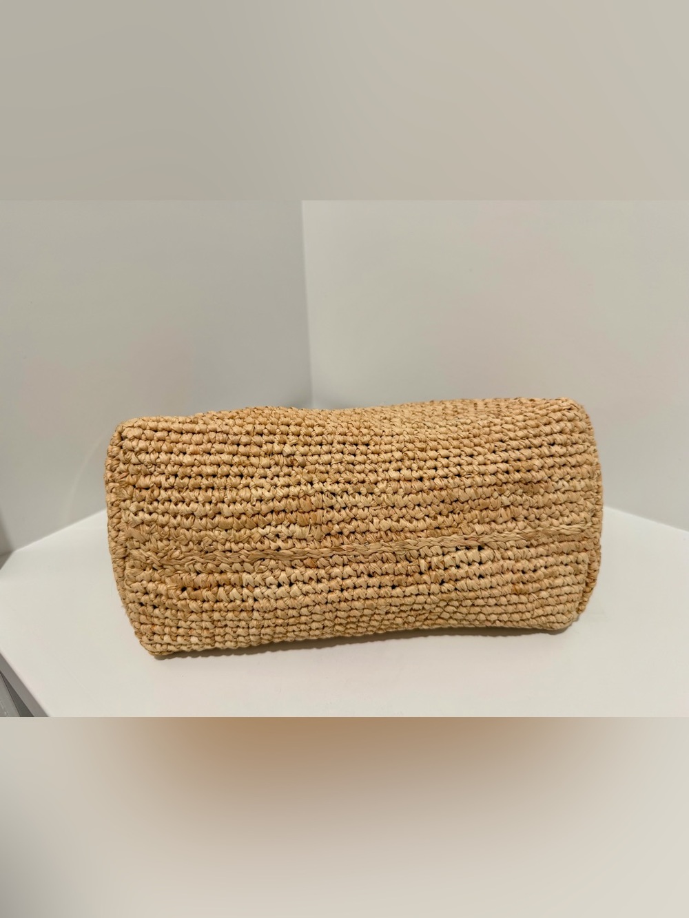 NEW J. Crew Berkeley small hand knotted shoulder bag in natural raffia CR882 - Picture 13 of 16